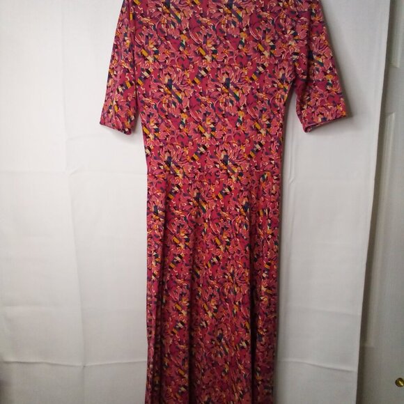 Lularoe Maxi Dress Women S Long Length Short Sleeve Pattern Colorful - Picture 11 of 16